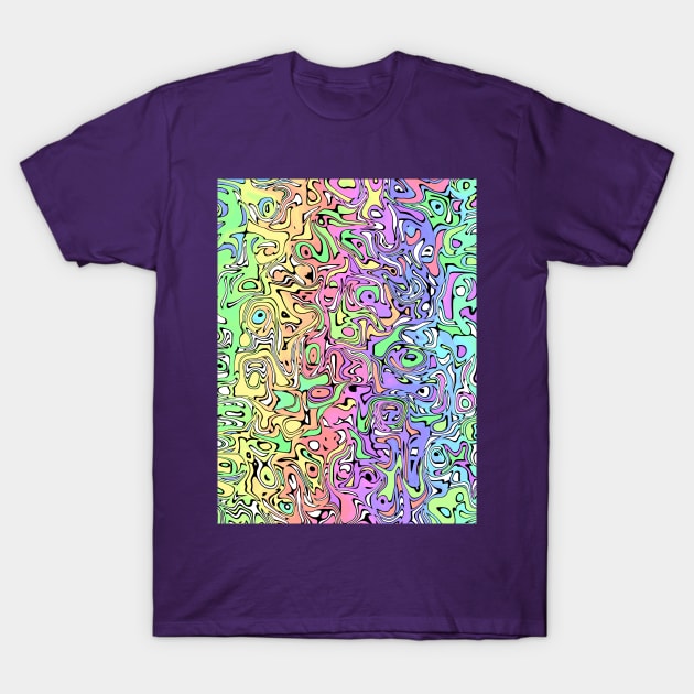 COLOR Swirls Abstract Design T-Shirt by SartorisArt1